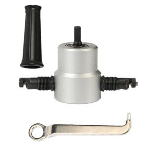Double Head Sheet Metal Nibbler Saw Cutter Cutting Tool Power Drill Attachment Cutter Tool