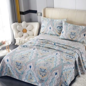 Dense Luxury Pure Cotton Bed Cover Three-piece Bedding Set Cover Blanket